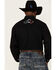 Resistol Men's Solid Mexico Logo Embroidered Long Sleeve Button Down Western Shirt , Black, hi-res