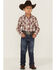 Image #2 - Roper Boys' Plaid Print Long Sleeve Pearl Snap Western Shirt, , hi-res