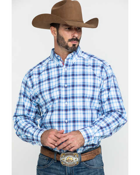 Image #1 - Ariat Men's Gilroy Multi Small Plaid Long Sleeve Western Shirt , , hi-res