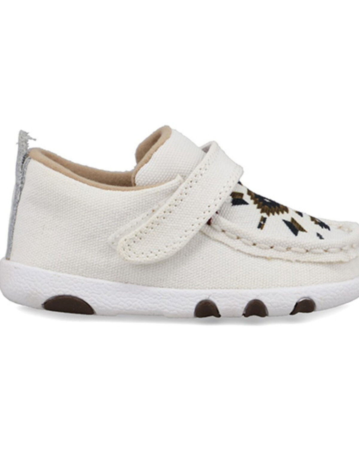 Image #2 - Twisted X Infant Boys' Southwestern Print Driving Mocs, White, hi-res