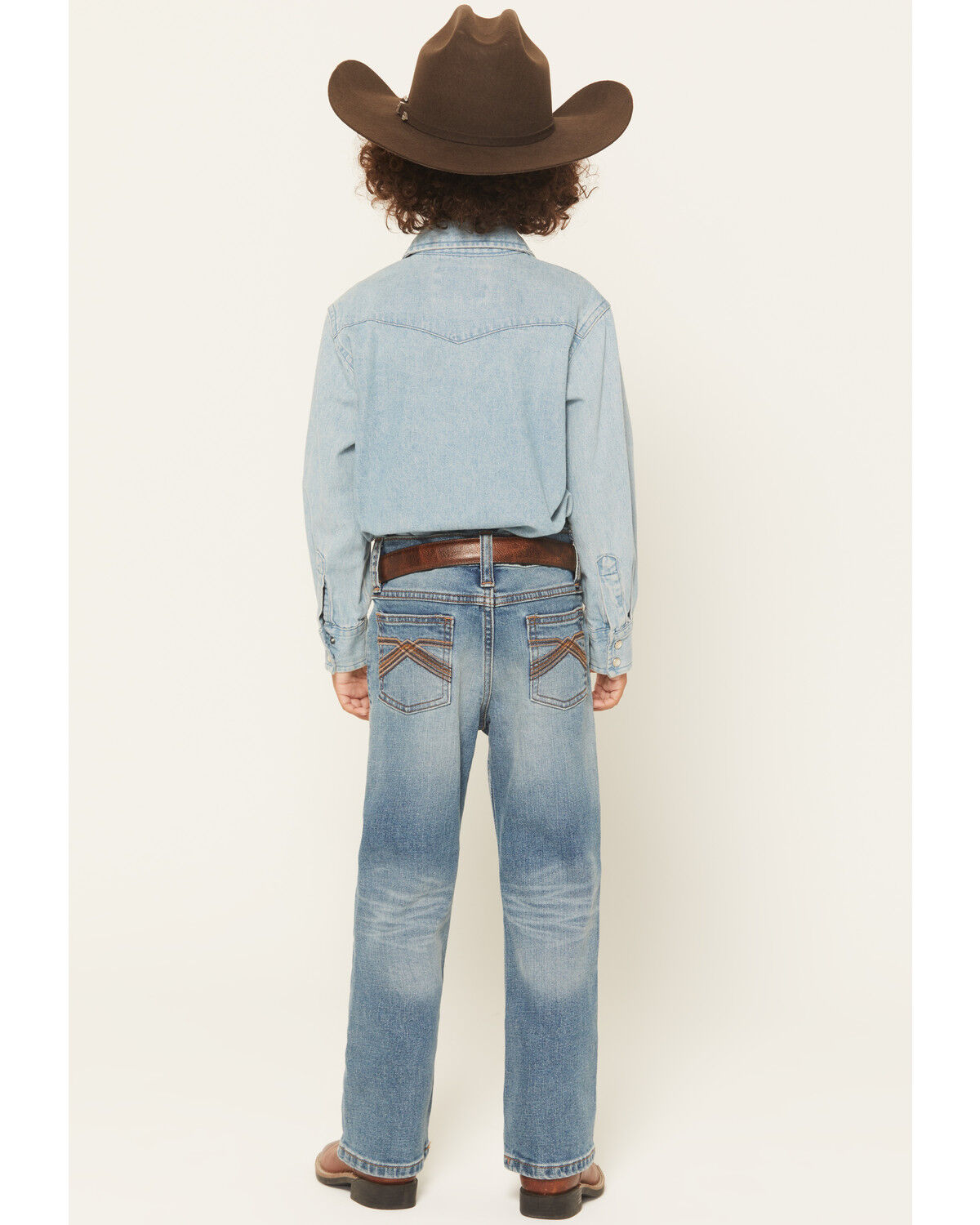 Image #3 - Wrangler 20X Little Boys' Wright 42 Vintage Bootcut Stretch Denim Jeans, Blue, hi-res