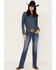 Wrangler Women's Medium Wash Mid Rise Q-Baby Bootcut Ultimate Riding Jeans, Blue, hi-res