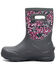 Image #3 - Bogs Girls' York Seamless Impressionist Floral Rubber Boots, Grey, hi-res