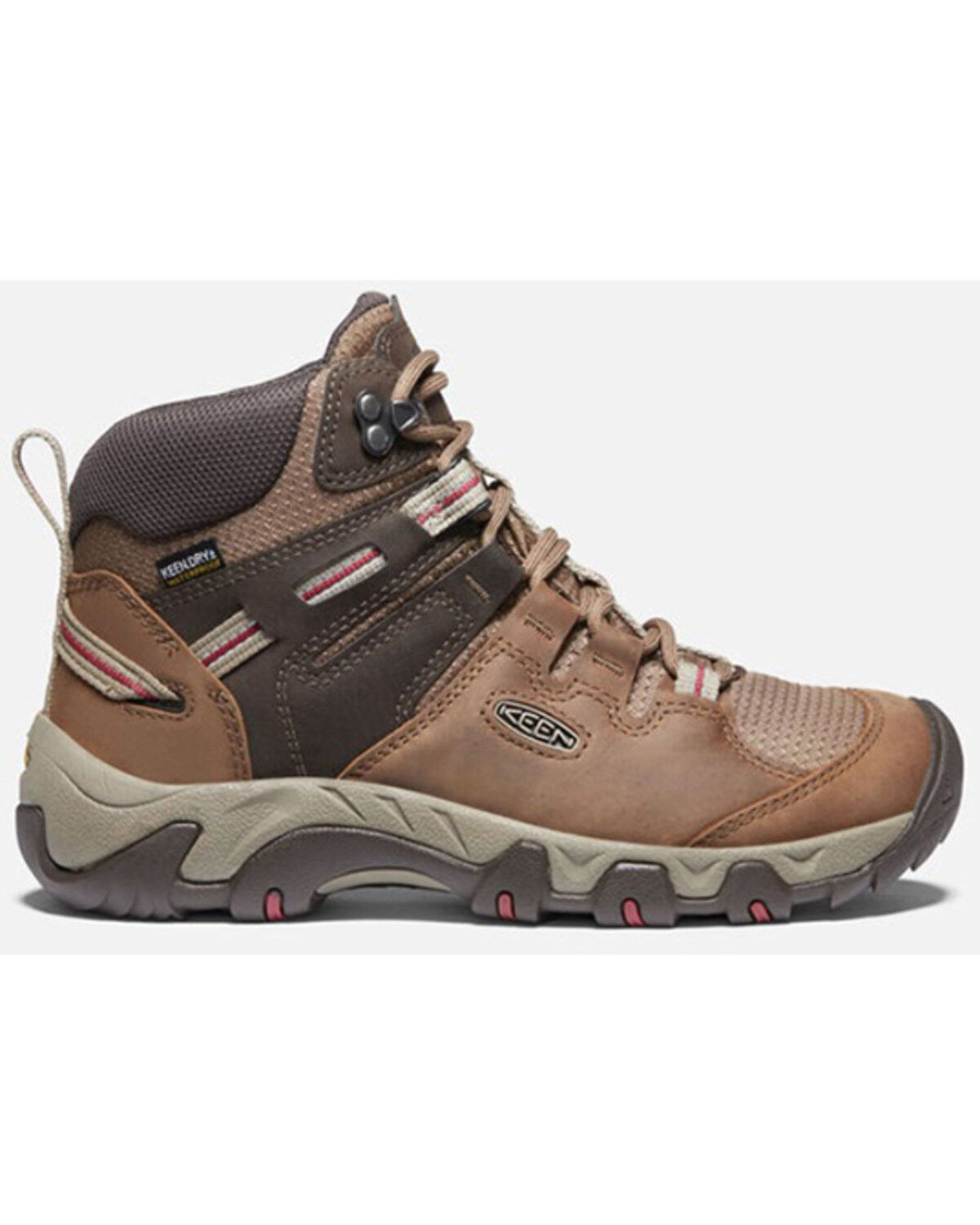 Keen Women's Steens Full-Grain Waterproof Hiking Boot, Brown, hi-res