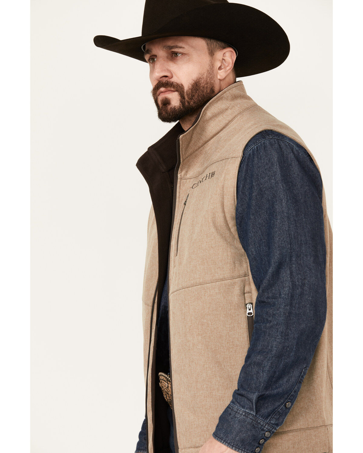 Product Name:  Cinch Men's Textured Logo Concealed Carry Zip Bonded Vest