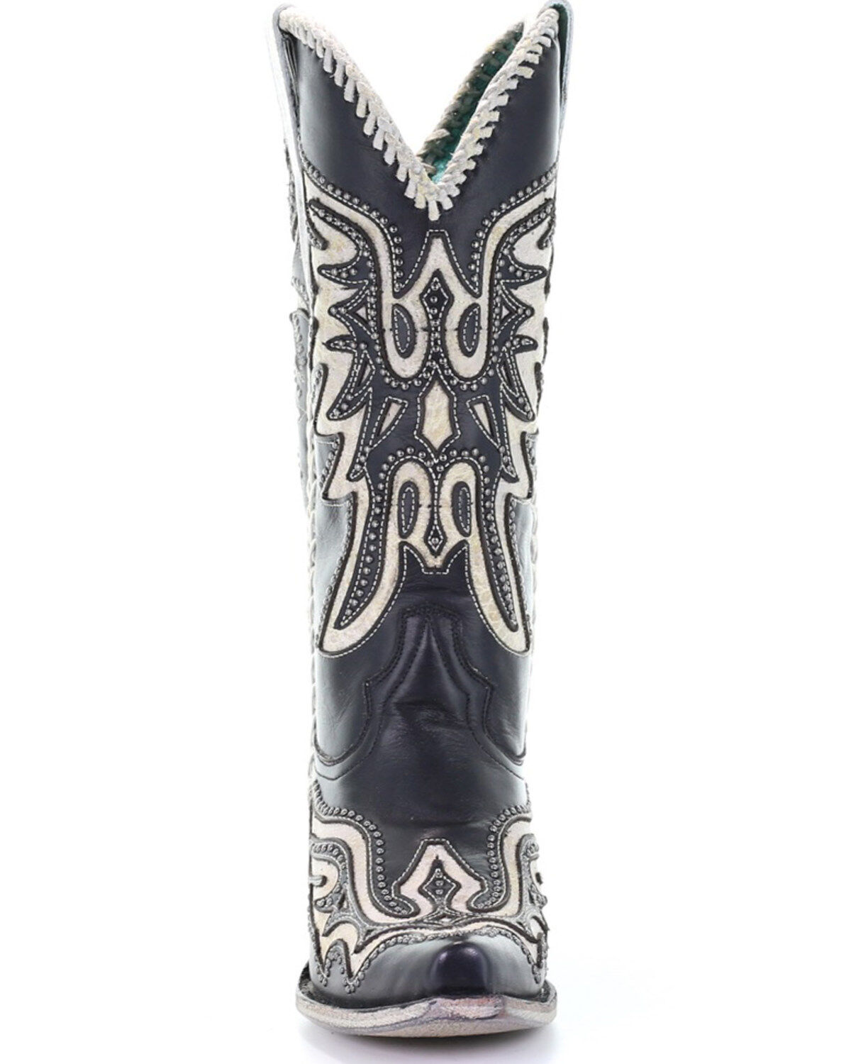 Image #5 - Corral Women's Black & White Inlay Western Boots - Snip Toe, , hi-res