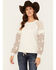 Image #1 - Shyanne Women's Wanda Fleece Mix Pullover Sweatshirt, Oatmeal, hi-res