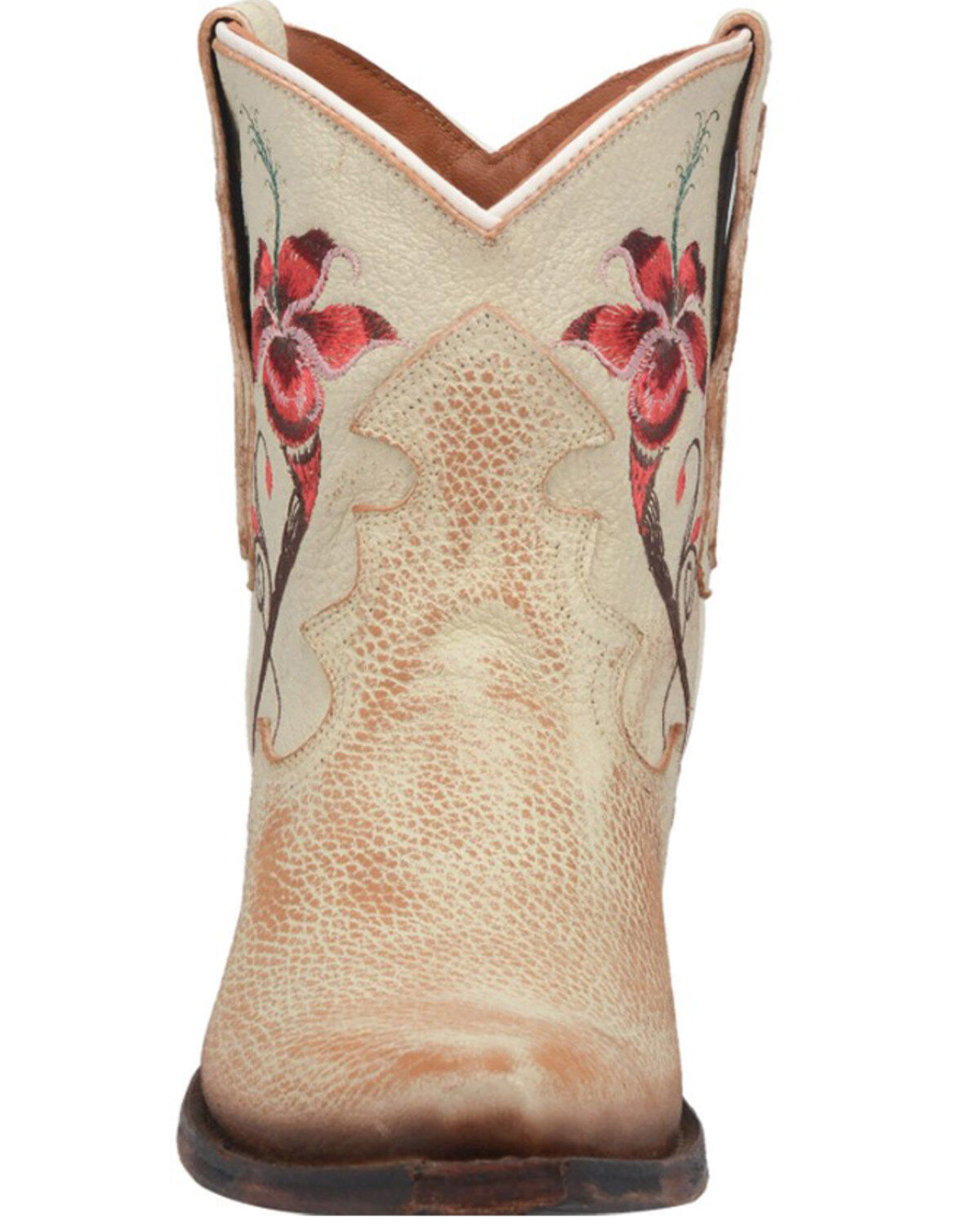 Image #4 - Dan Post Women's Rustic Flower Embroidery Western Booties - Snip Toe , , hi-res