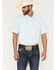 Image #1 - Ariat Men's VentTEK Outbound Solid Short Sleeve Button-Down Western Shirt, Aqua, hi-res