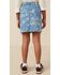 Image #3 - Hayden La Girls' Floral High Rise Denim Skirt, Blue, hi-res