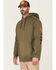 Hawx Men's Primo Logo Graphic Fleece Hooded Work Sweatshirt, Olive, hi-res