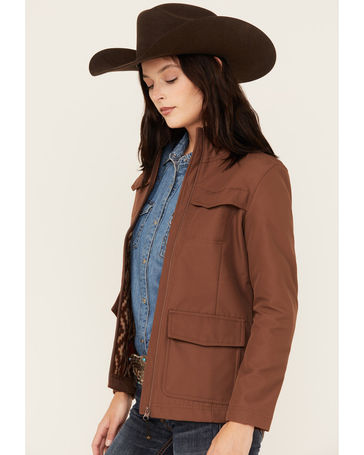 Image #3 - Shyanne Women's Bonded Softshell Jacket, Medium Brown, hi-res