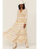 Image #2 - Shyanne Women's Watercolor Southwestern Long Sleeve Maxi Dress, Ivory, hi-res