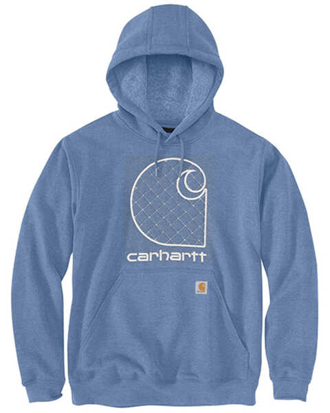 Carhartt Men's Loose Fit Midweight Graphic Work Sweatshirt, Light Blue, hi-res