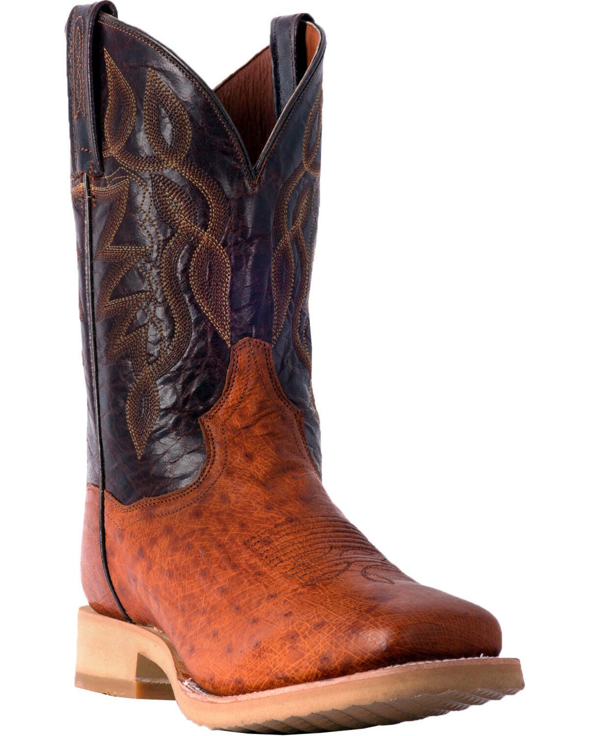 Image #1 - Dan Post Men's Philsgood 2 Smooth Ostrich Cowboy Boots - Square Toe, , hi-res