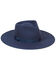 Lack Of Color Women's Navy Rancher Wool Felt Western Fedora Hat , Navy, hi-res