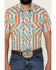Image #3 - Rock & Roll Denim Men's Southwestern Print Short Sleeve Pearl Snap Stretch Western Shirt, Cream, hi-res