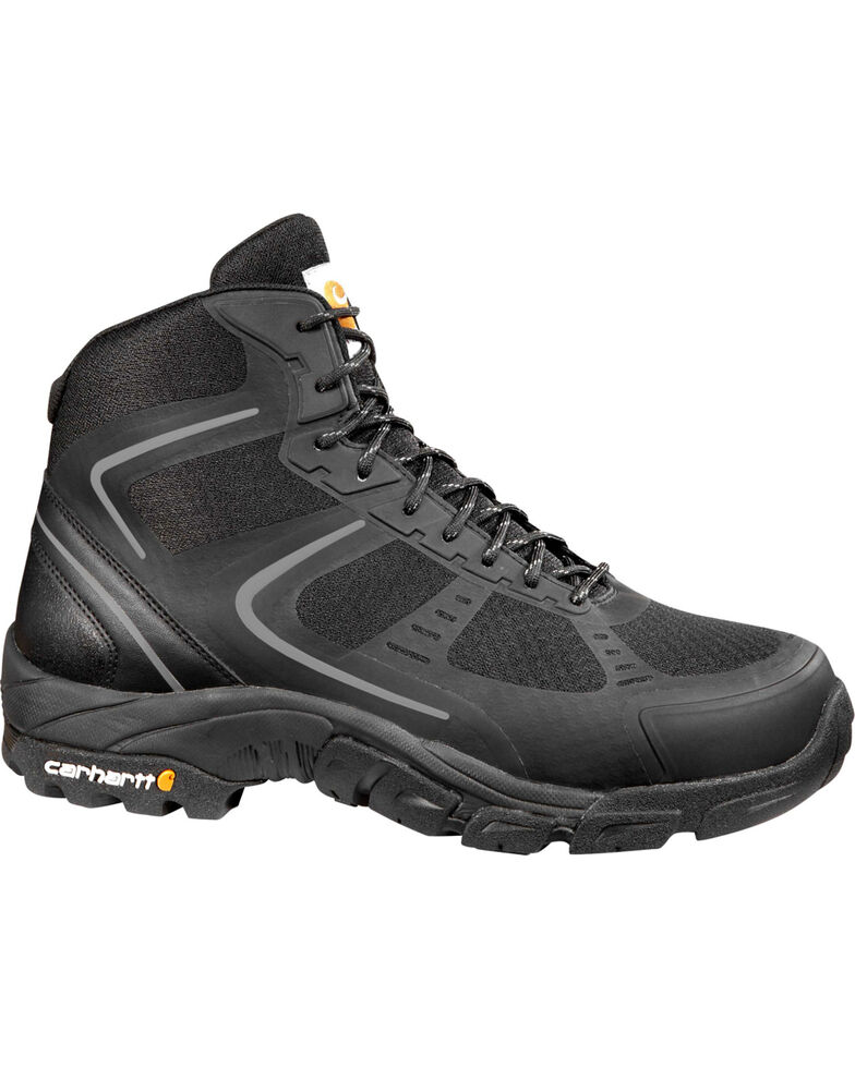 Carhartt Men's Black Lightweight Work Hiker Boots - Steel Toe, Black, hi-res