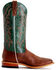 Horse Power Men's Green Top Western Boots - Broad Square Toe, Brown, hi-res