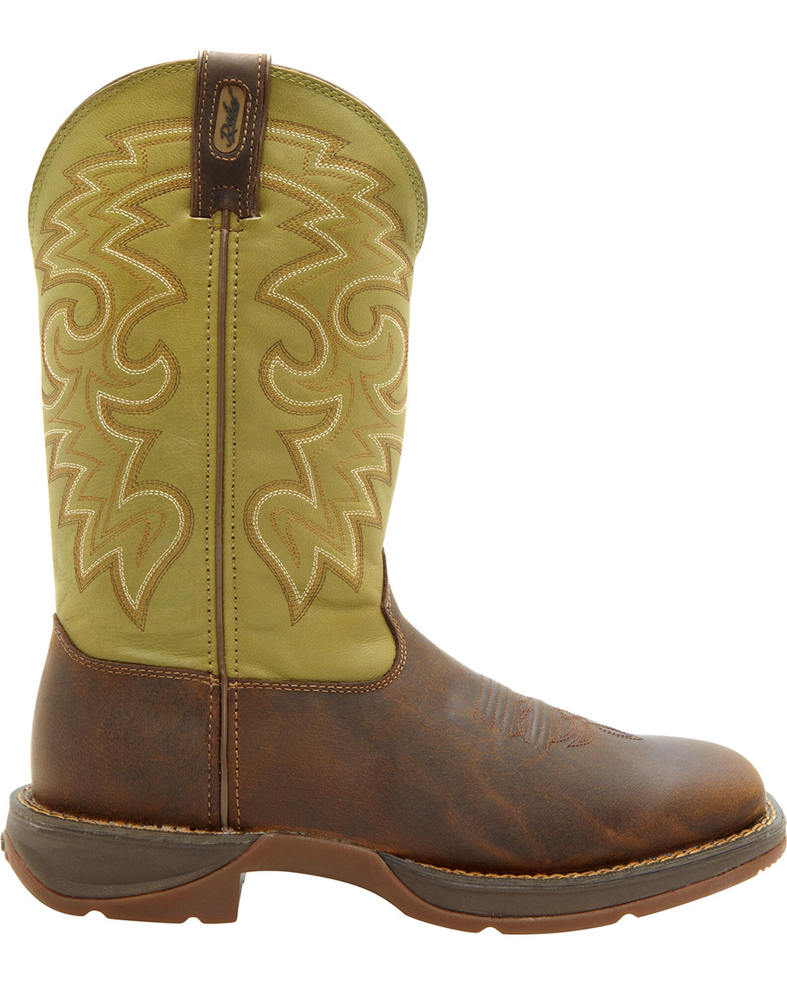 Image #9 - Durango Men's Rebel Western Performance Boots - Broad Square Toe, Coffee, hi-res