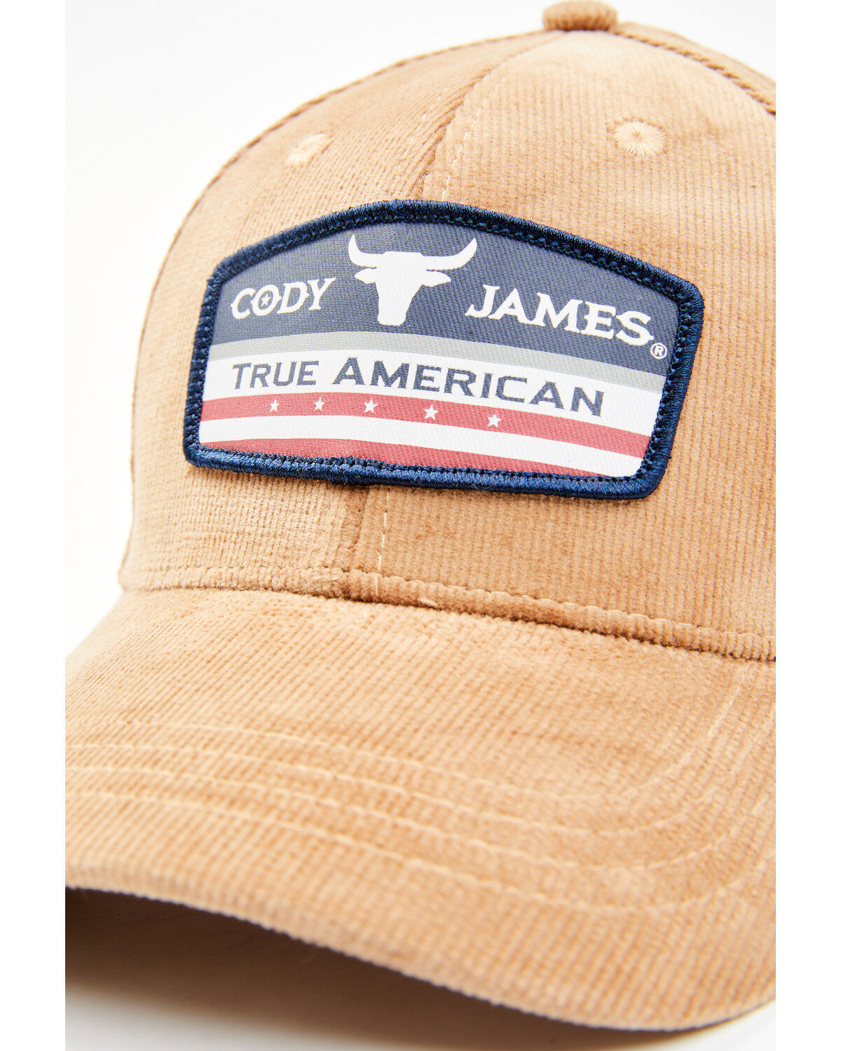 Image #2 - Cody James Men's Corduroy True American Patch Ball Cap, Tan, hi-res