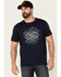 Moonshine Spirit Men's May Contain Whiskey Graphic Short Sleeve T-Shirt , Navy, hi-res