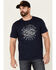 Image #1 - Moonshine Spirit Men's May Contain Whiskey Graphic Short Sleeve T-Shirt , Navy, hi-res