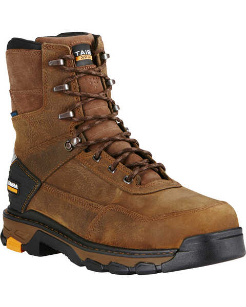 Image #1 - Ariat Men's Intrepid Waterproof  Work Boots, Brown, hi-res