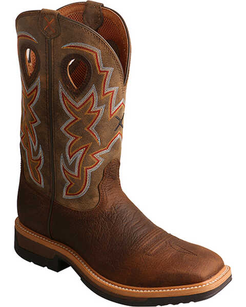 Twisted X Men's Lite Western Work Boots - Alloy Toe, Taupe, hi-res