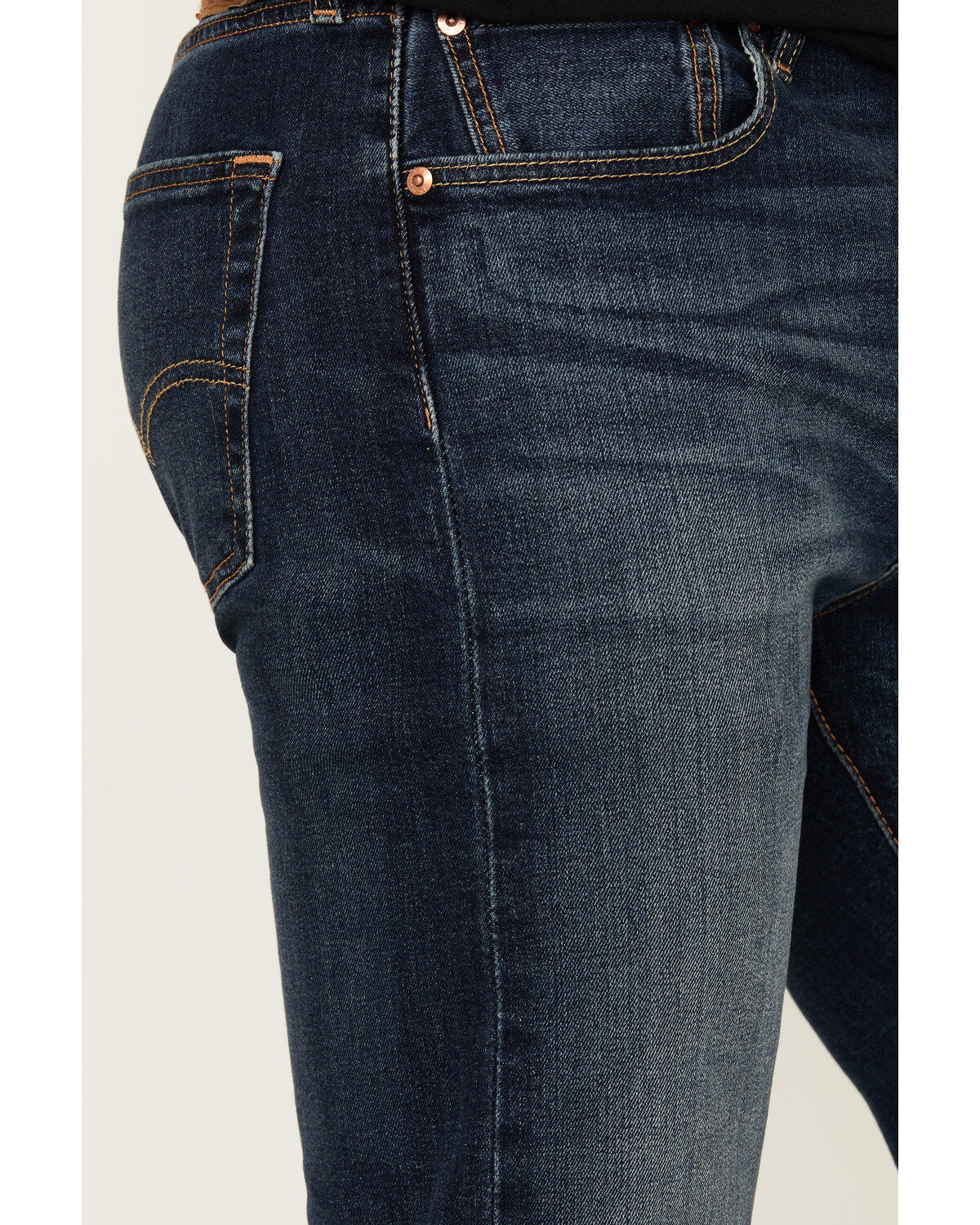 Image #2 - Levi's Men's 501 Unicycle Dark Wash Original Fit Straight Leg Stretch Denim Jeans, Dark Medium Wash, hi-res