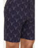 Image #2 - Rock & Roll Denim Men's Longhorn Print Stretch Chino Shorts, Navy, hi-res
