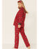 Image #3 - PJ Salvage Women's Boot Barn Exclusive Scarf Print Pajama Set - 2 Piece, Red, hi-res