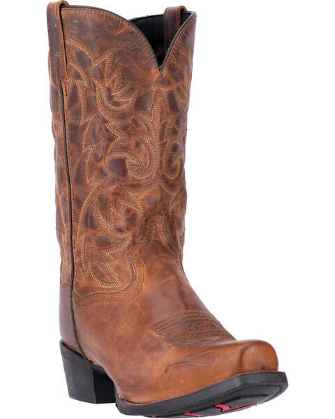 Laredo Men's Distressed Embroidery Western Boots, Distressed, hi-res