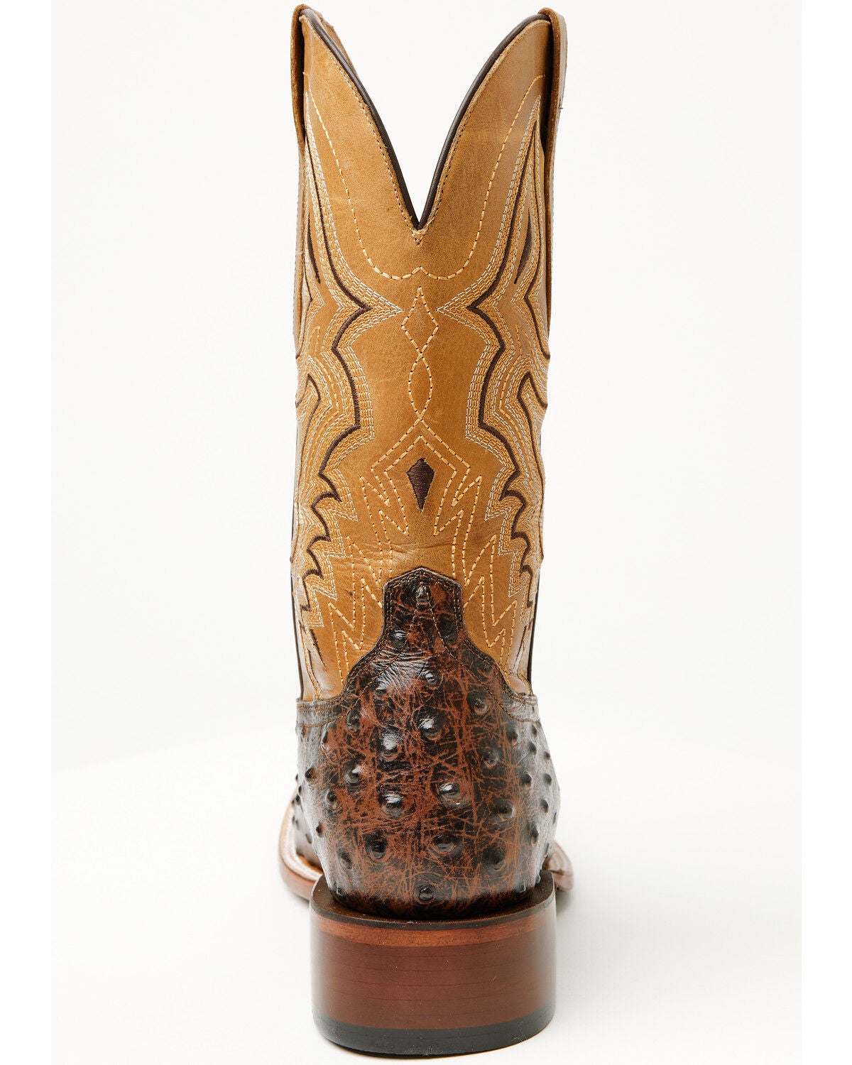 Image #5 - Cody James Men's Badlands Ostrich Print Western Boots - Broad Square Toe, Brown, hi-res
