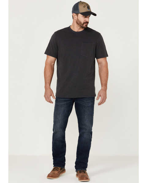 Image #3 - Brothers and Sons Men's Charcoal Basic Short Sleeve Pocket T-Shirt , Charcoal, hi-res