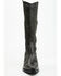 Image #4 - Italian Cowboy Women's Bolt Overlay Tall Western Boots - Snip Toe, Dark Grey, hi-res