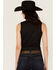 Image #4 - Shyanne Women's Vented Back Yoke Sleeveless Performance Stretch Riding Shirt, Black, hi-res