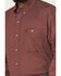 Image #3 - George Strait by Wrangler Men's Medallion Print Long Sleeve Button-Down Stretch Western Shirt - Big, Wine, hi-res