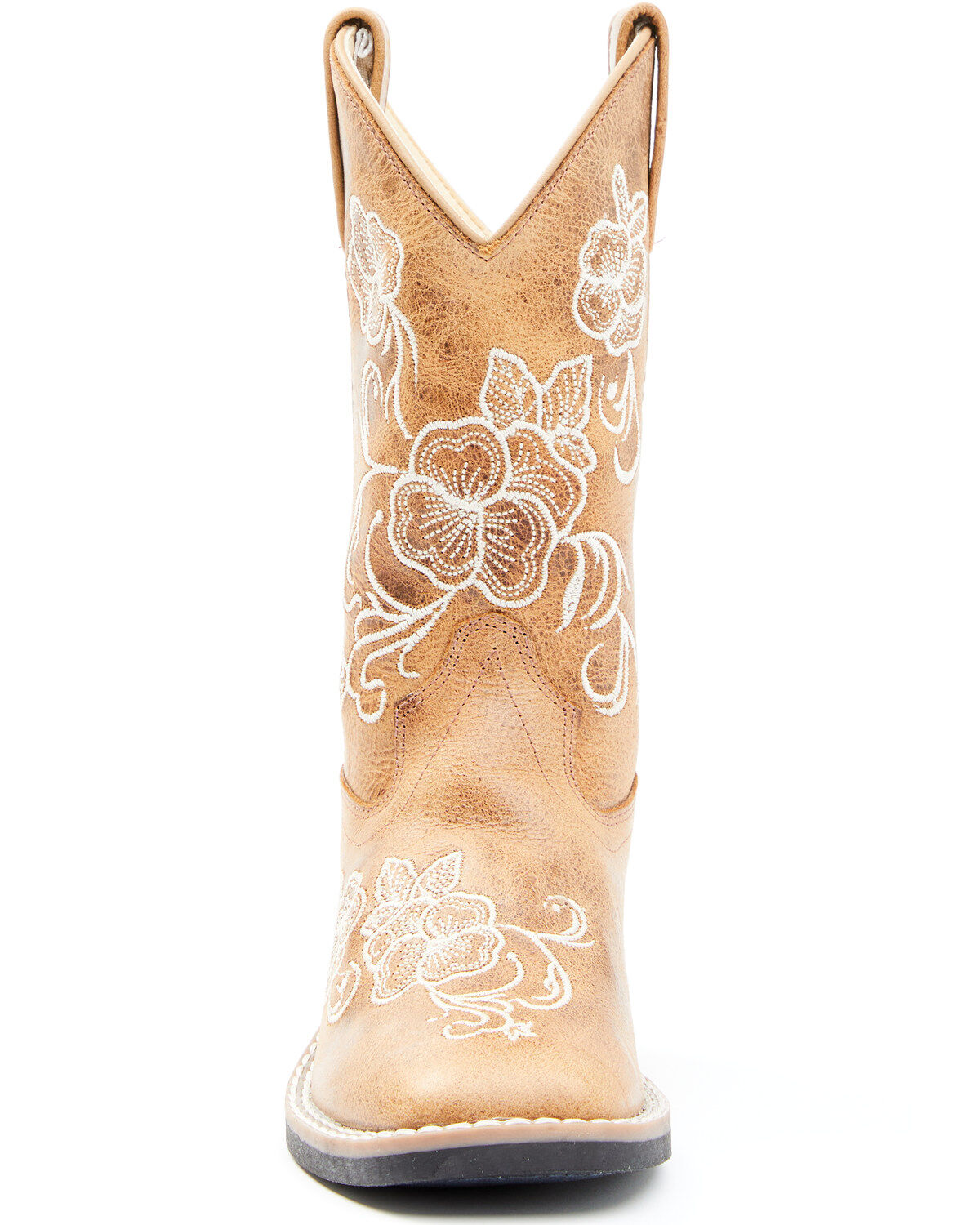 Product Name:  Shyanne Girls' Little Lasy Floral Embroidered Western Boots - Broad Square Toe