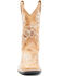 Shyanne Girls' Little Lasy Floral Embroidered Western Boots - Broad Square Toe, Tan, hi-res