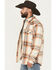 Image #2 - Cody James Men's Grant Plaid Print Long Sleeve Sherpa Lined Button-Down Shirt Jacket, Tan, hi-res
