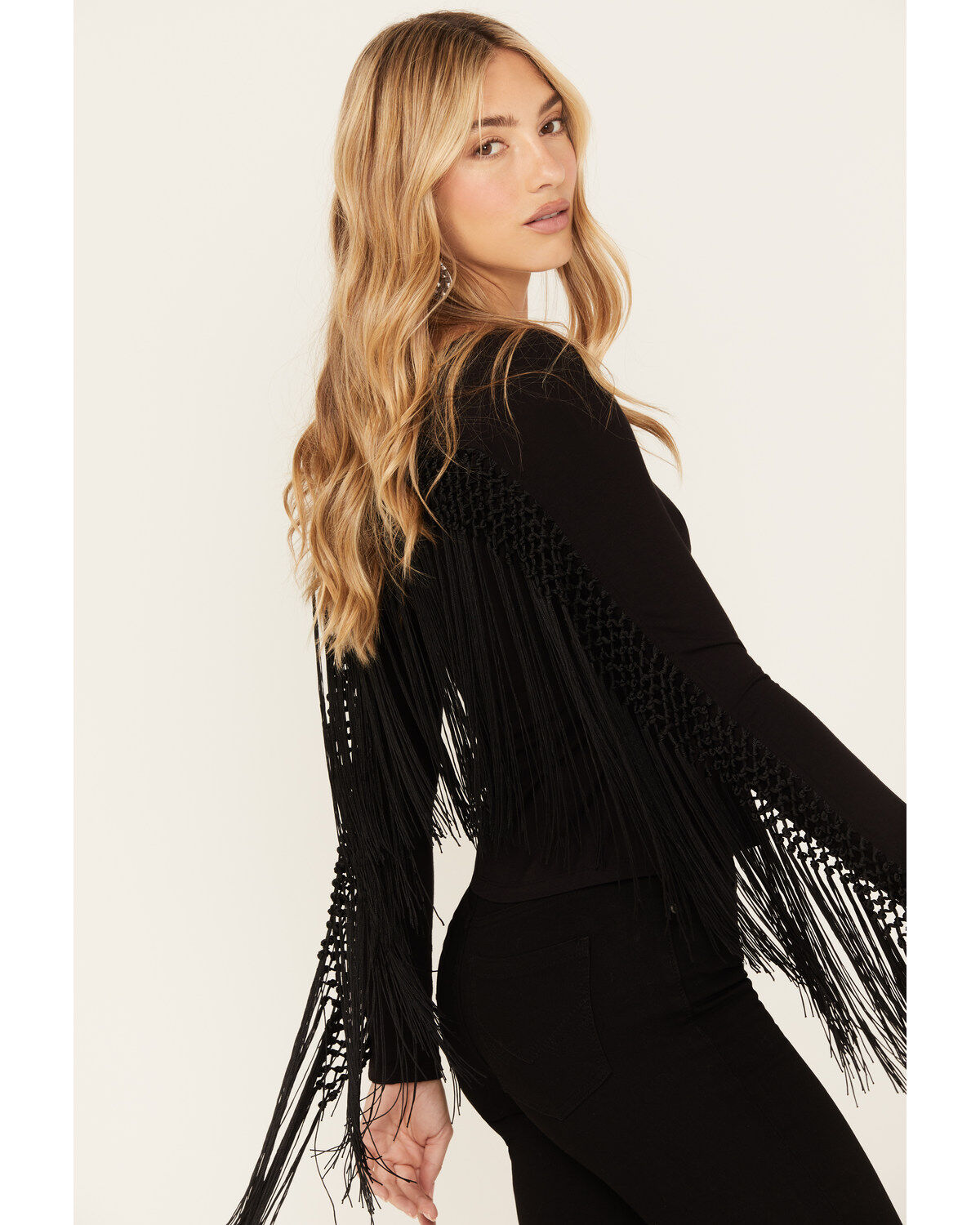 Image #3 - Idyllwind Women's Elsie Kimono Fringe Top, , hi-res