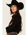 Image #2 - Cowgirl Hardware Women's Faux Suede Long Sleeve Snap Western Shirt, , hi-res