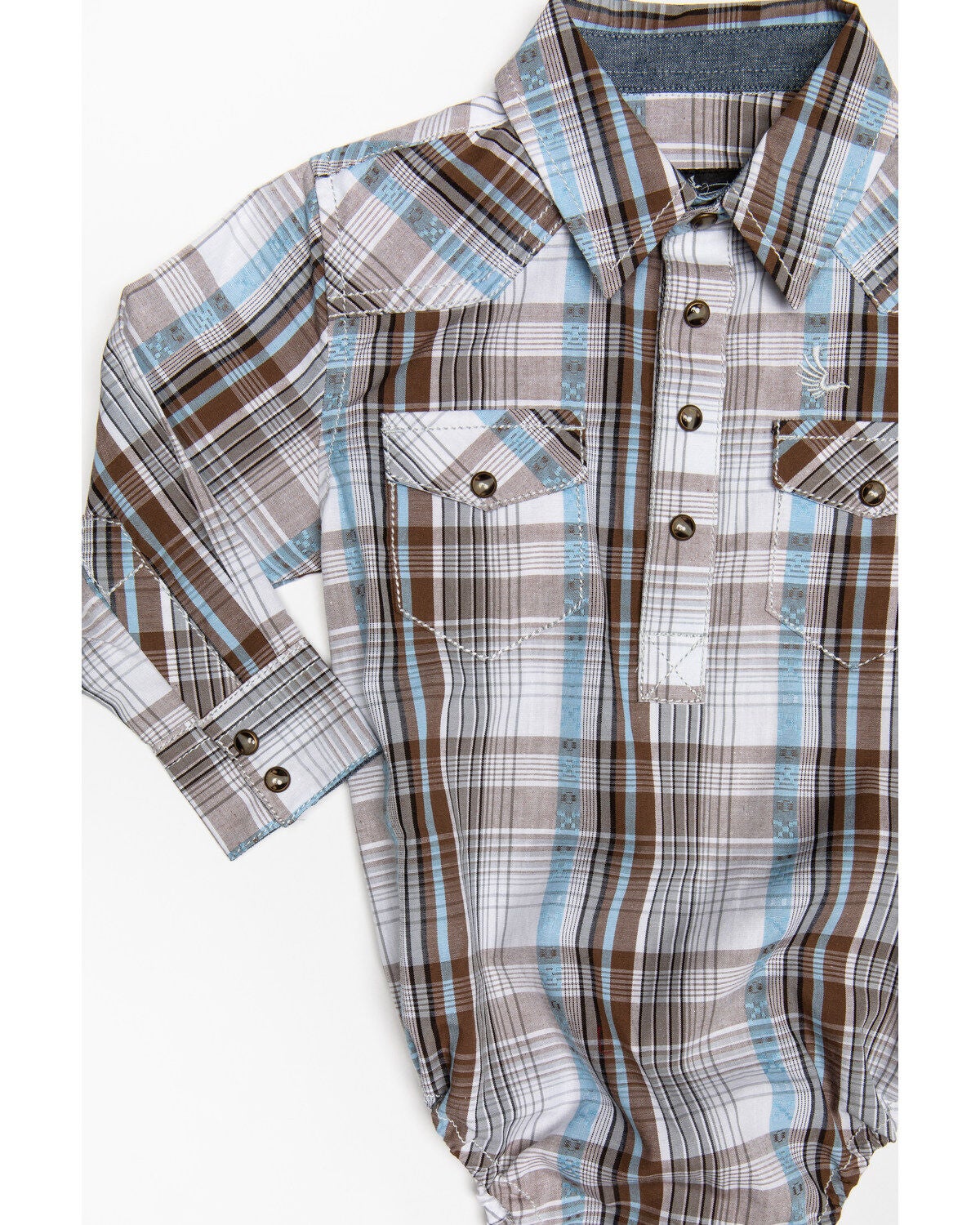 Image #3 - Cody James Infant Boys' Hollister Ranch Multi Plaid Long Sleeve Onesie, Multi, hi-res