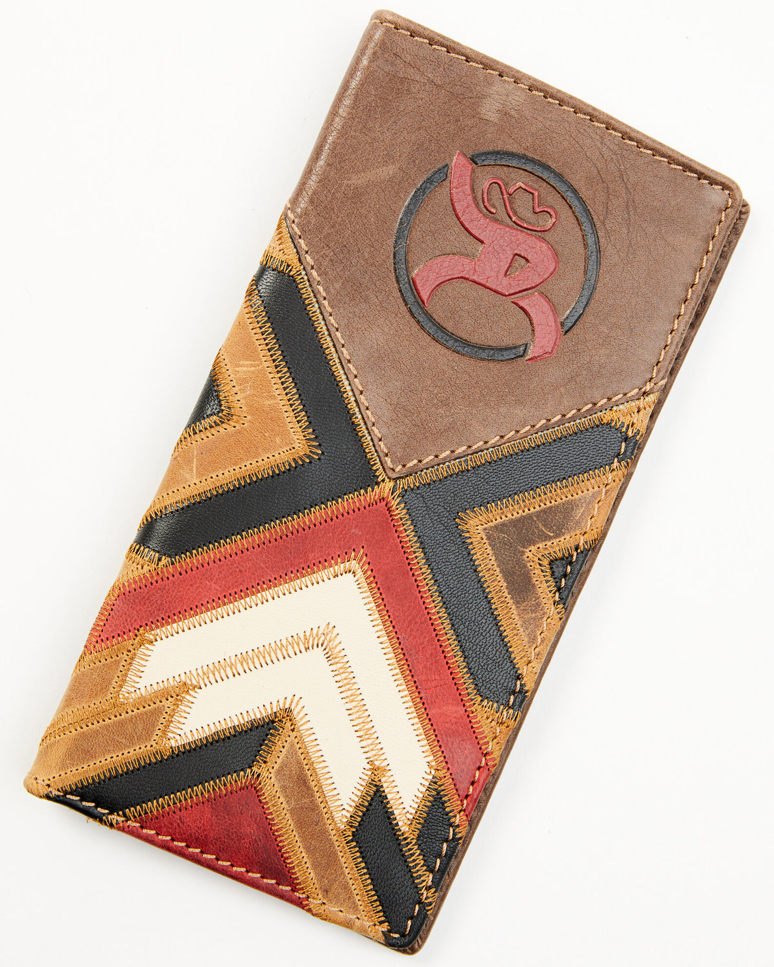 Hooey Men s Brown Patchwork Overlay Rodeo Wallet Boot Barn