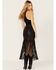 Image #3 - Wonderwest Women's Chain and Braid Fringe Leather Skirt, Black, hi-res