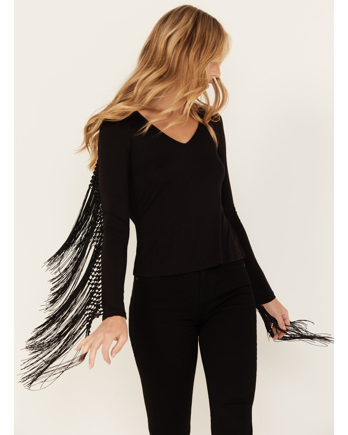 Image #1 - Idyllwind Women's Elsie Kimono Fringe Top, , hi-res