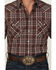 Image #3 - Rough Stock by Panhandle Men's Plaid Print Long Sleeve Pearl Snap Western Shirt, Purple, hi-res