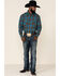 Image #2 - Rough Stock By Panhandle Men's Menlo Ombre Plaid Long Sleeve Western Shirt, , hi-res