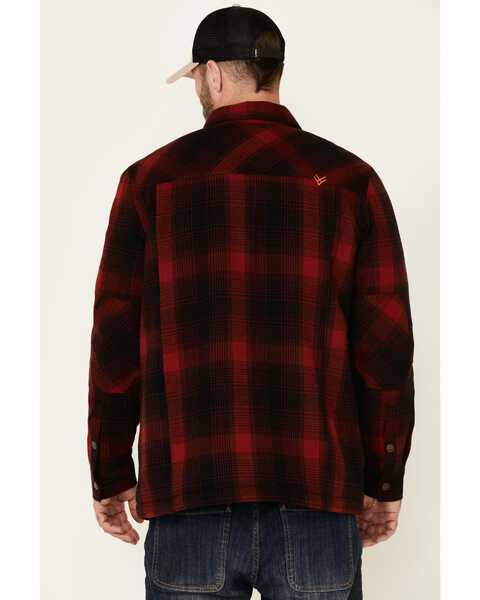 Image #4 - Hawx Men's Red Timberline Sherpa-Lined Flannel Work Shirt Jacket - Tall, , hi-res